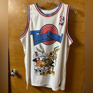 Space Jam Looney Tunes Bugs Bunny Basketball Jersey White Mens Large